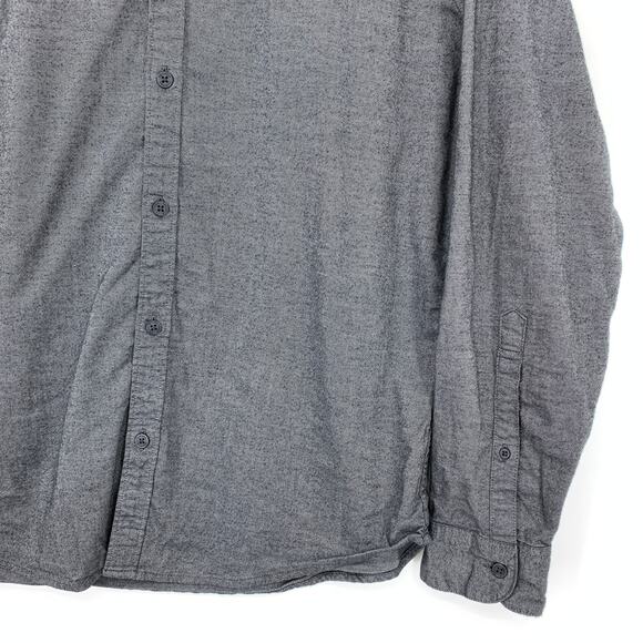 Hollister Epic Flex Stretch Button Front Long Sleeve Shirt Mens Size Large Gray - Picture 4 of 6